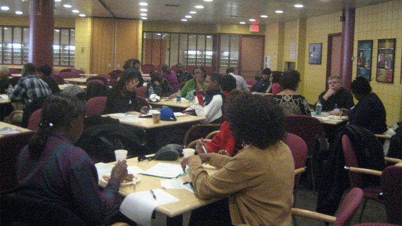 People at the Community Cafe on Youth Violence